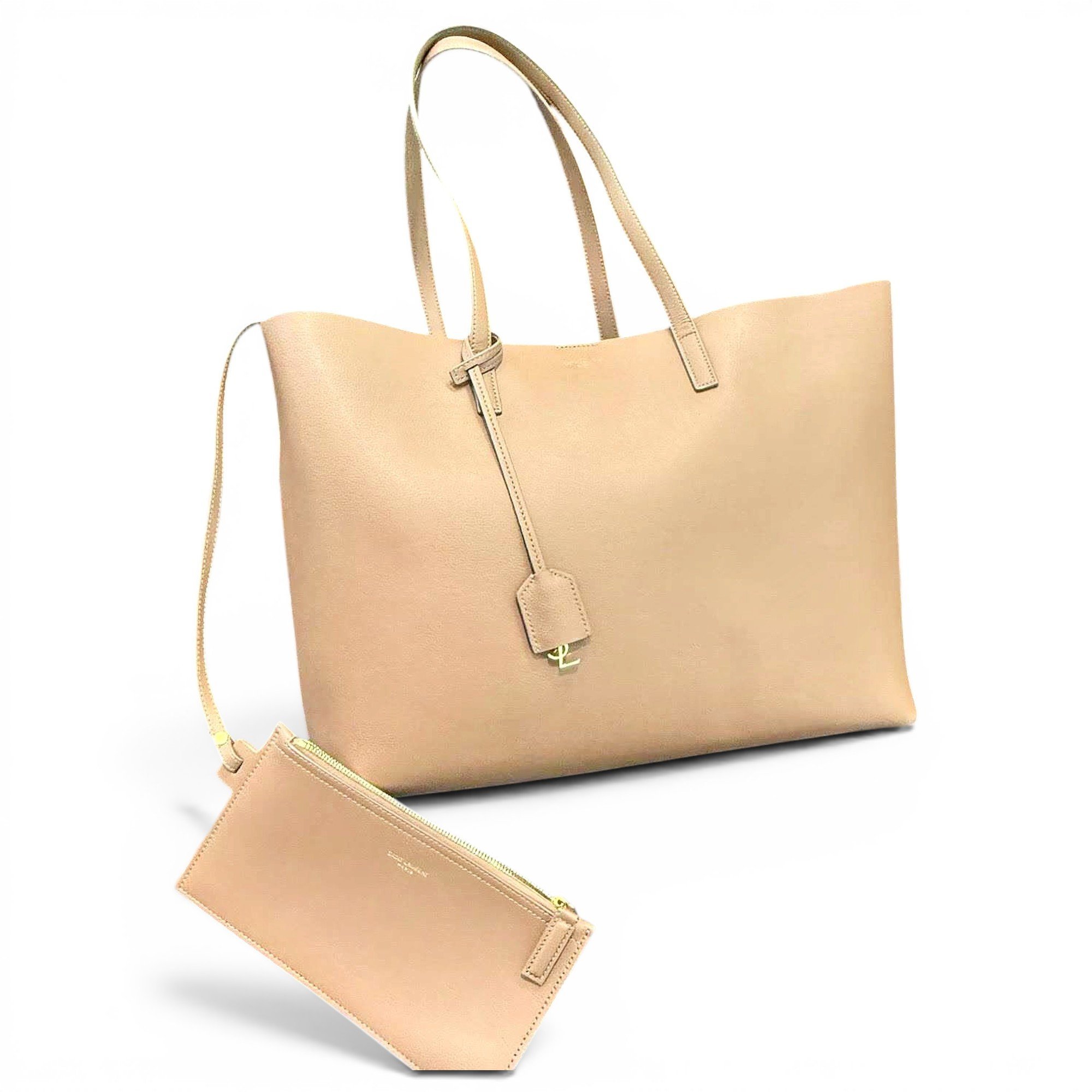 Shopping leather handbag