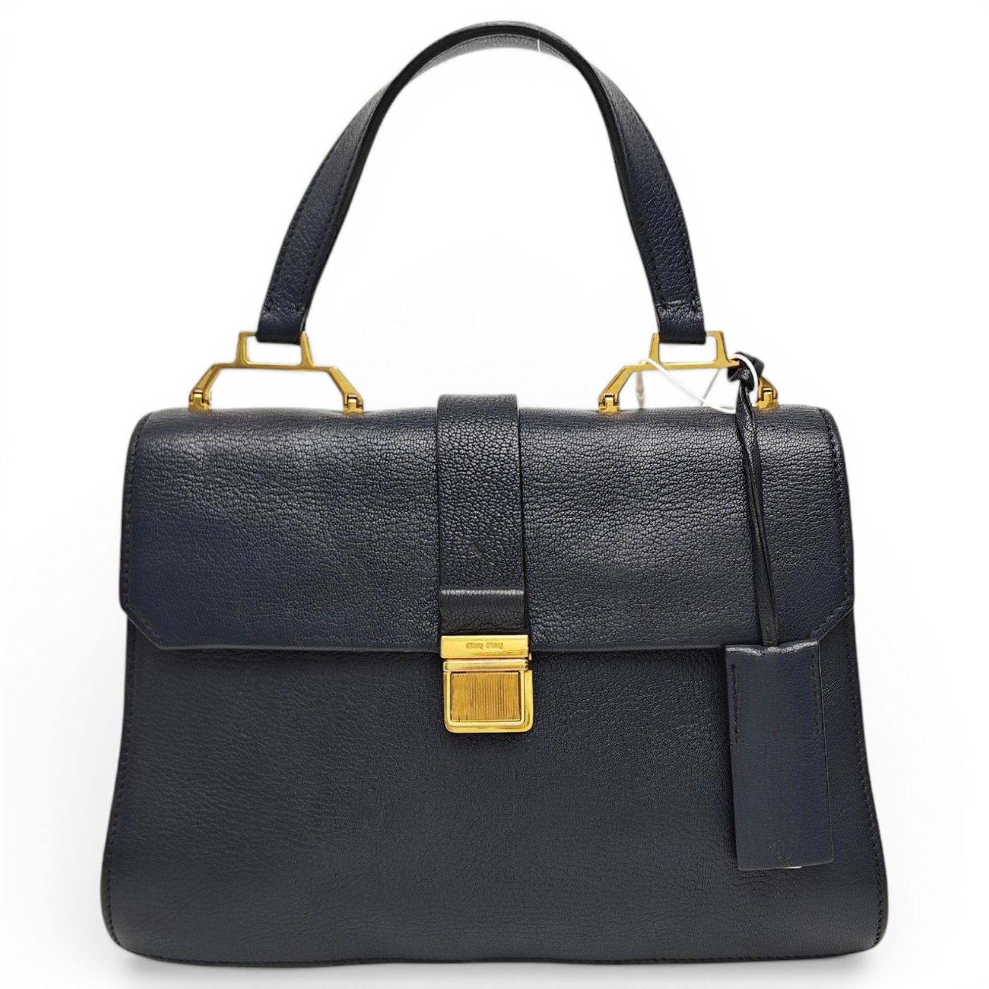 Madras leather handbag