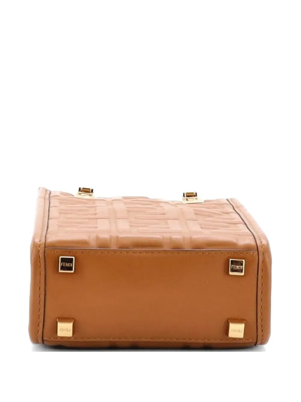 Sunshine Shopper Zucca Embossed Leather Mini tote bag