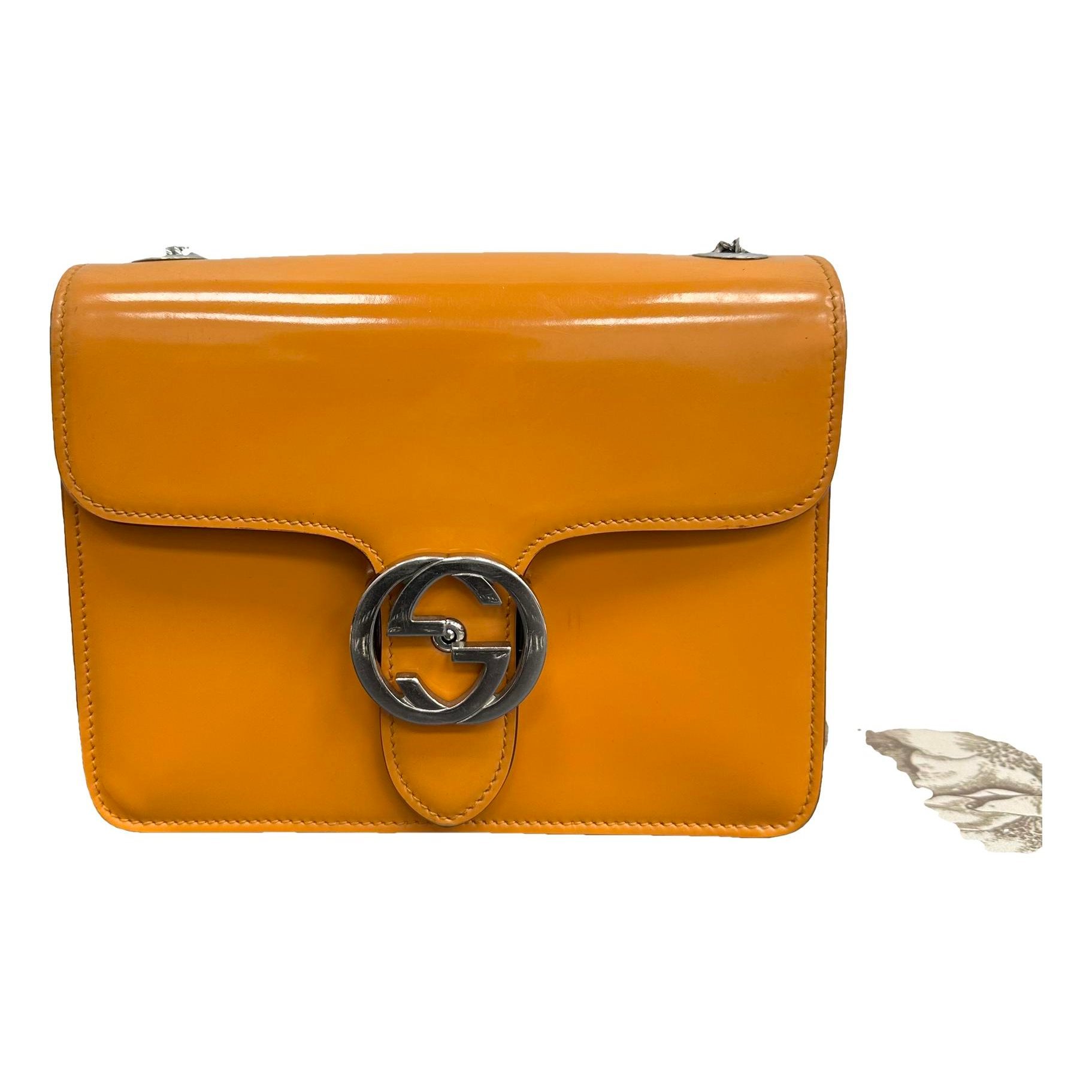 Patent leather handbag