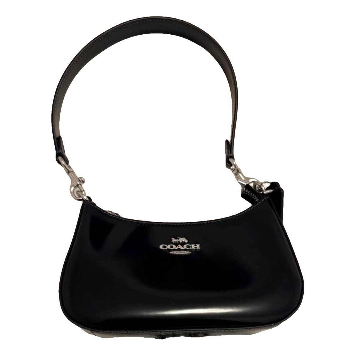 Cartable mini sierra patent leather handbag