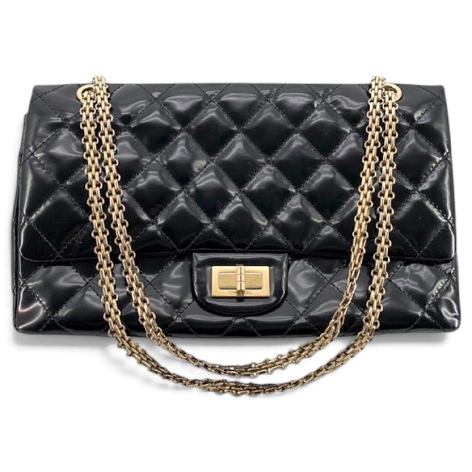 2.55 patent leather handbag