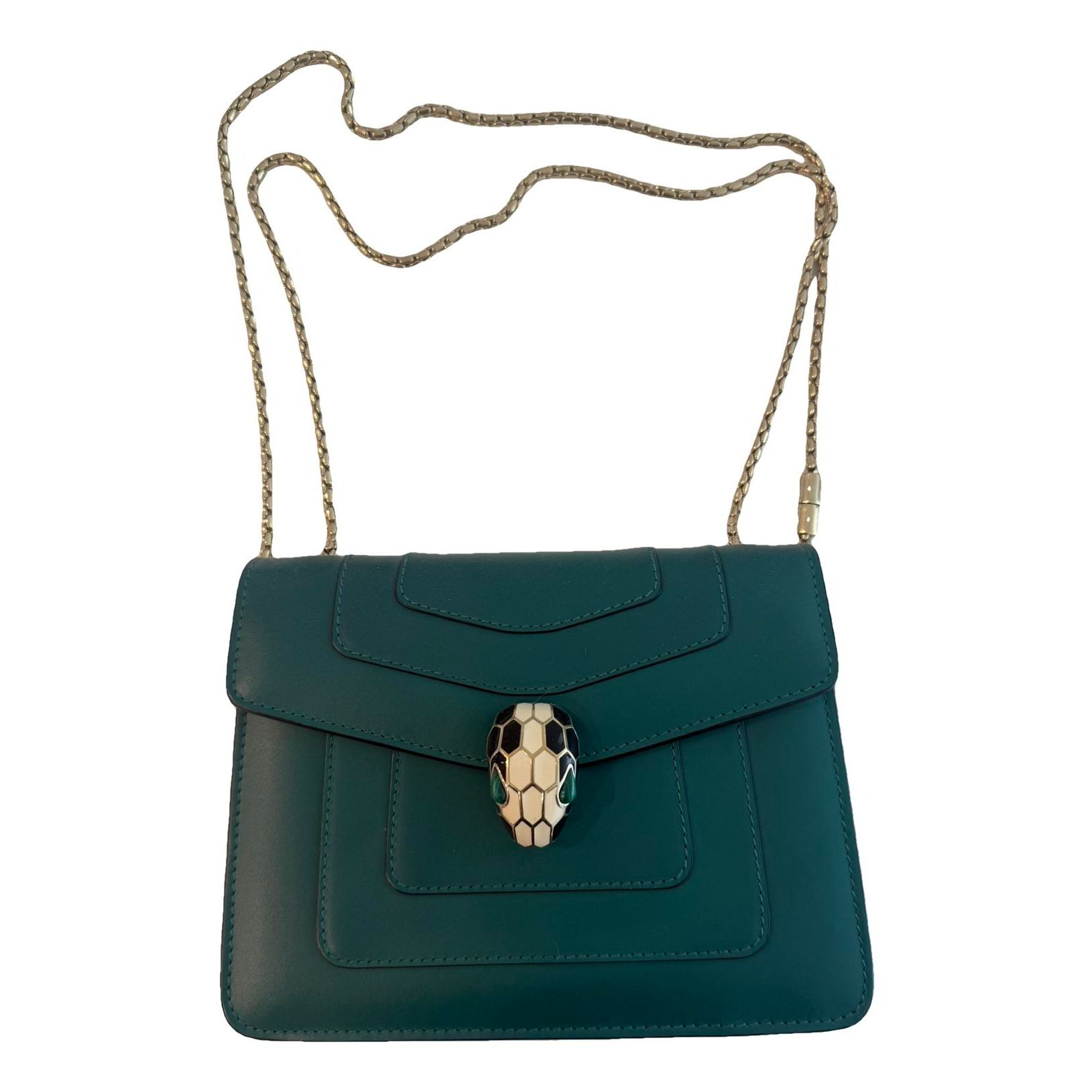 Serpenti leather handbag
