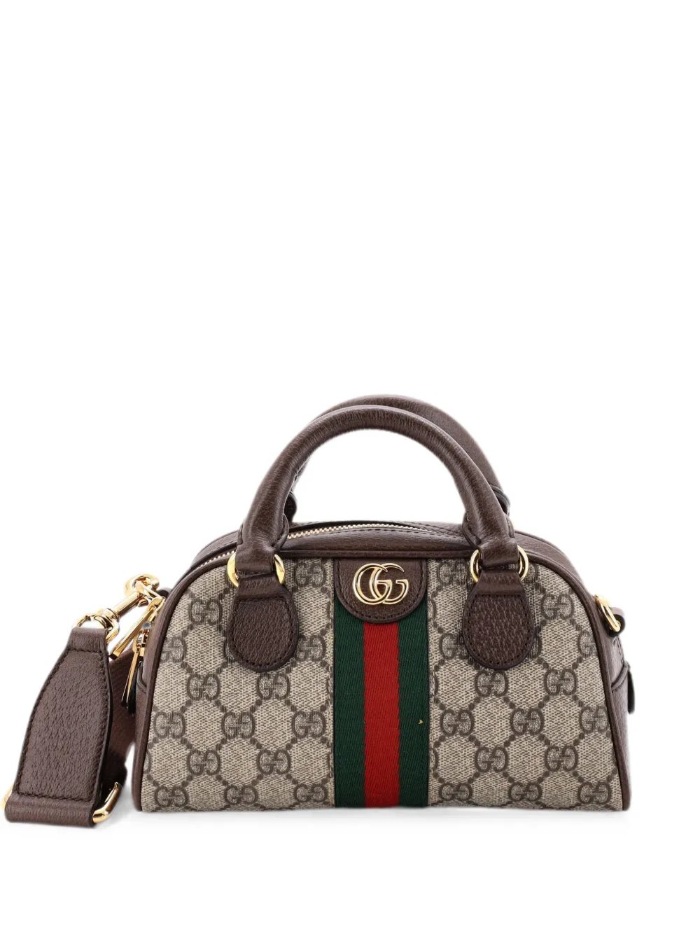 Ophidia Convertible Boston Top Handle Bag GG Coated Canvas with Leather Mini crossbody bag