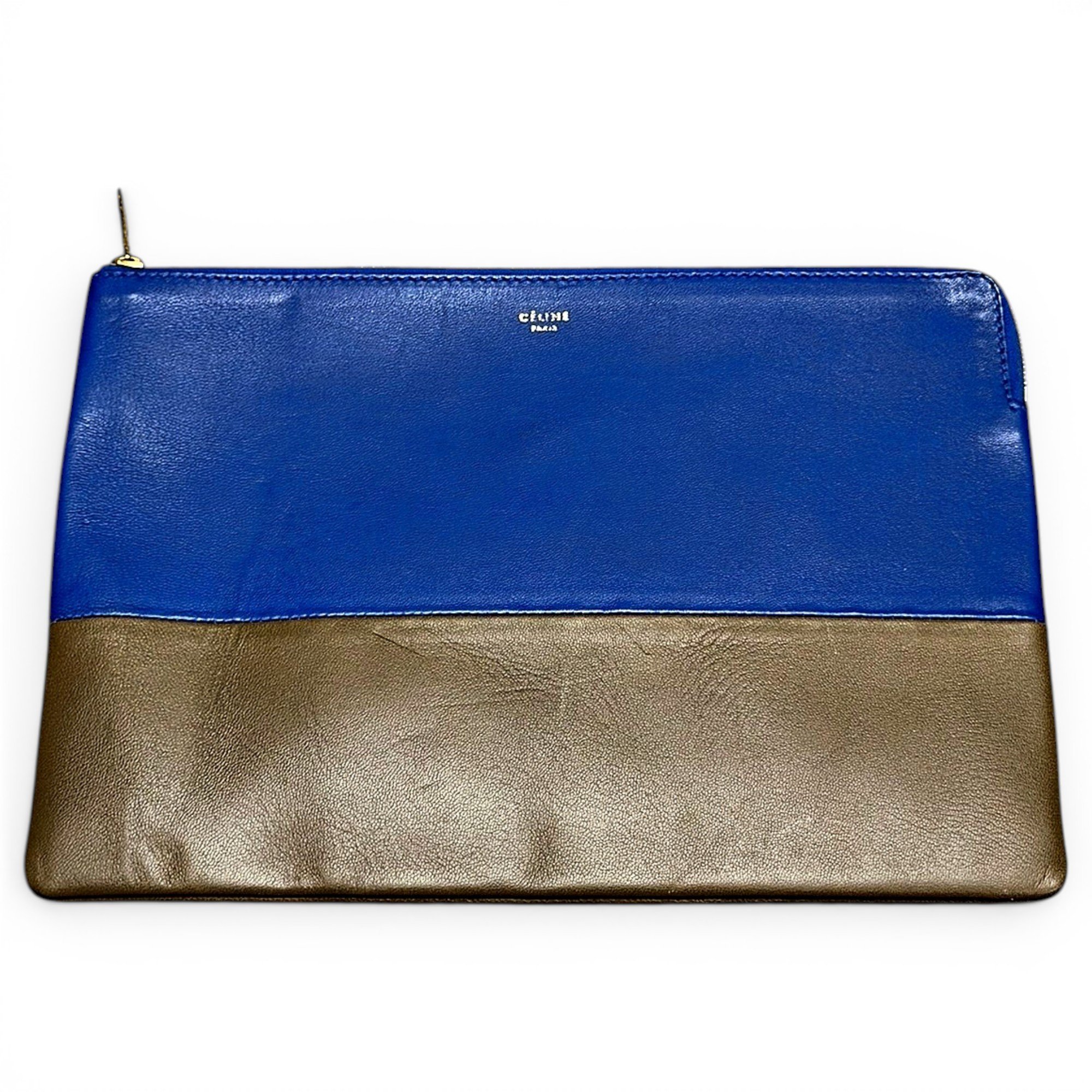 Leather clutch bag