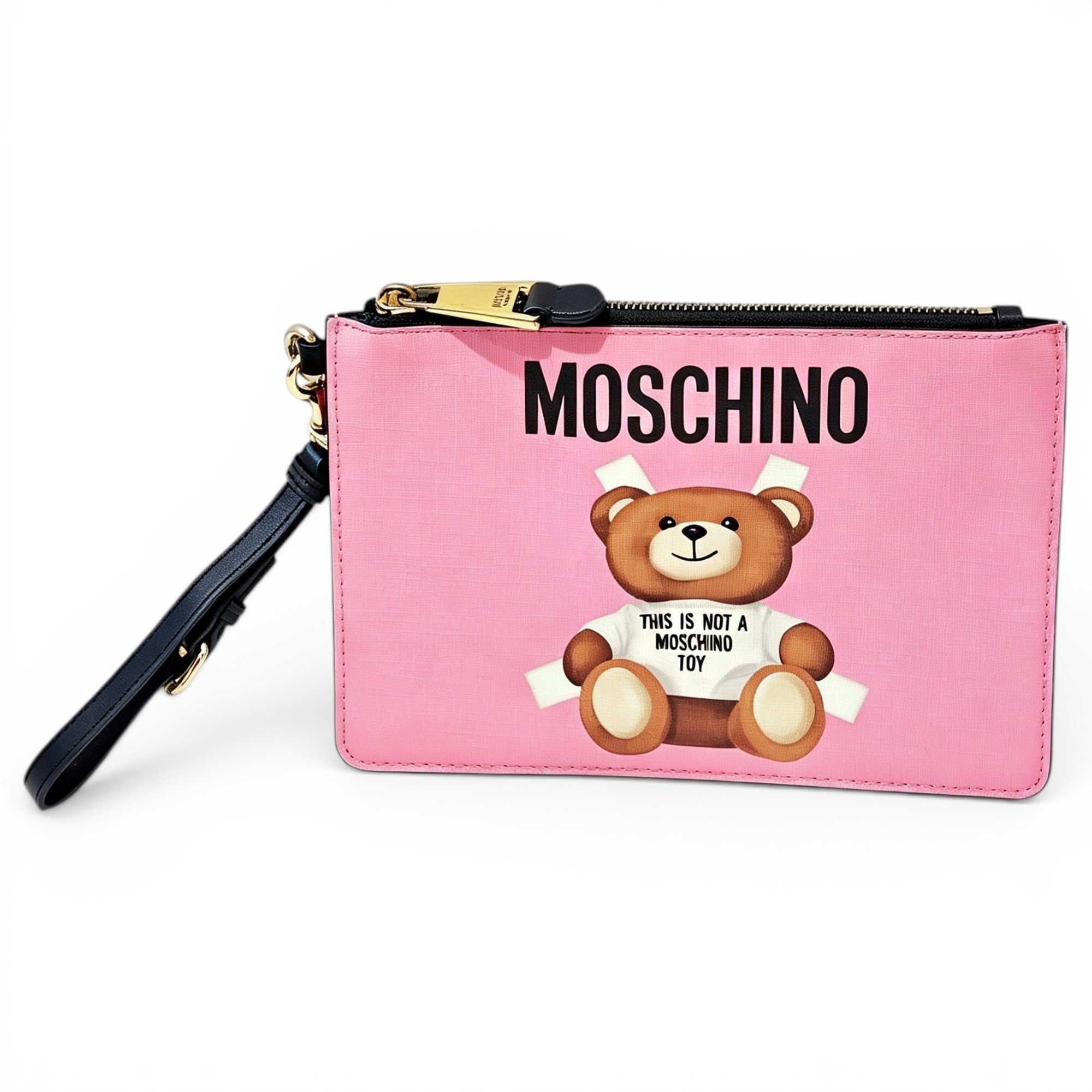 Leather clutch bag