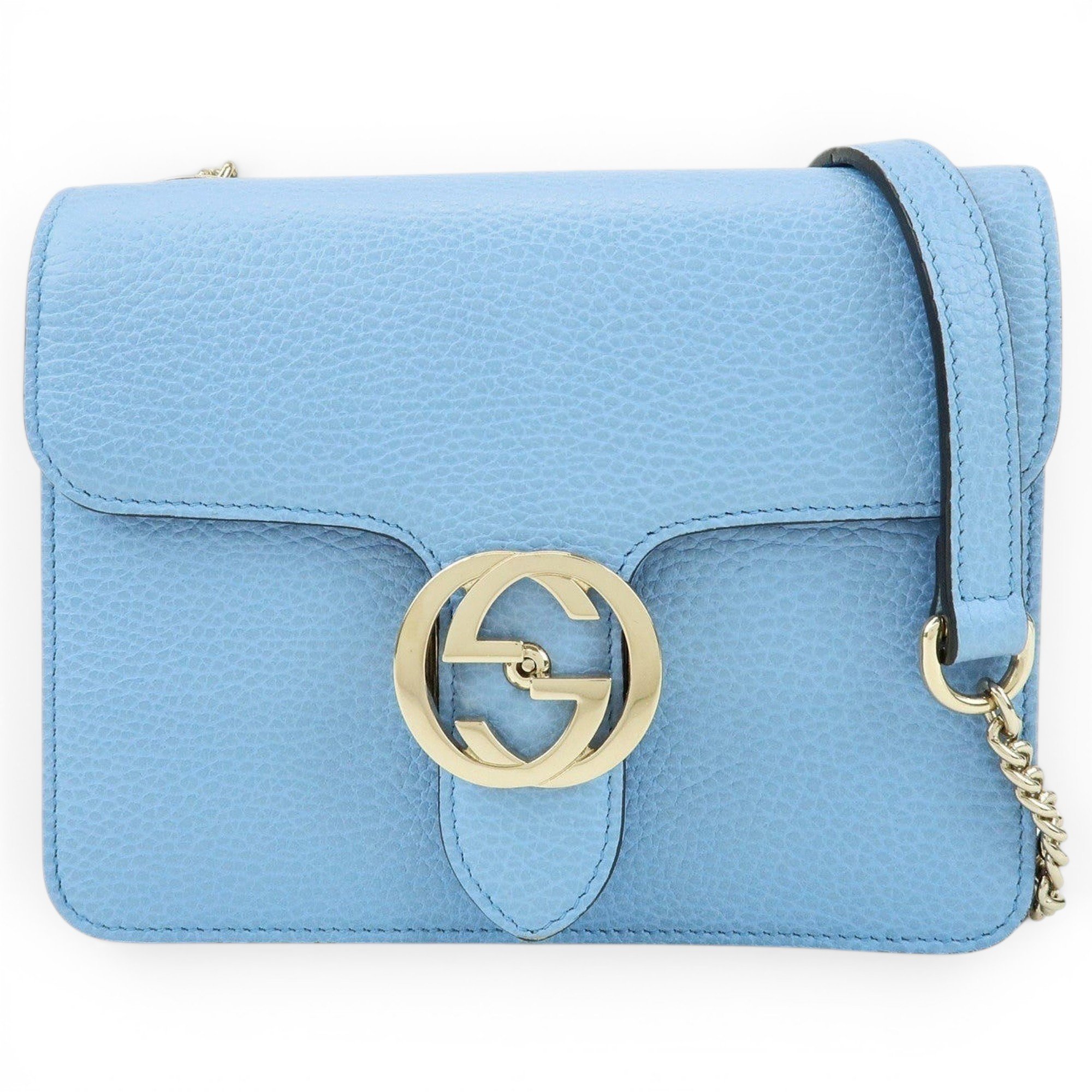 Interlocking pony-style calfskin bag