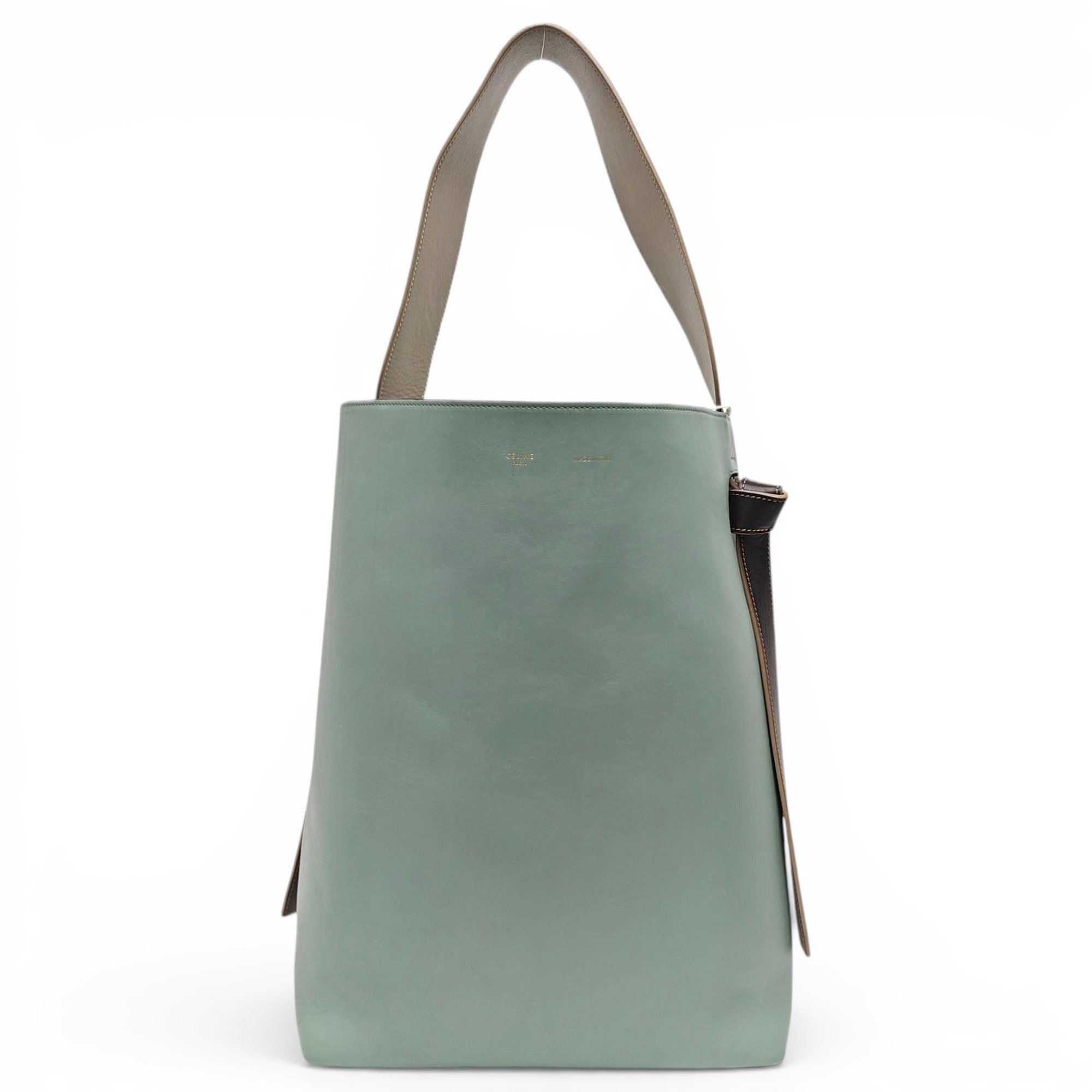 Twisted leather handbag