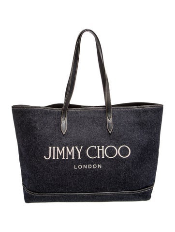 Jimmy Choo Denim Denim Logo Tote
