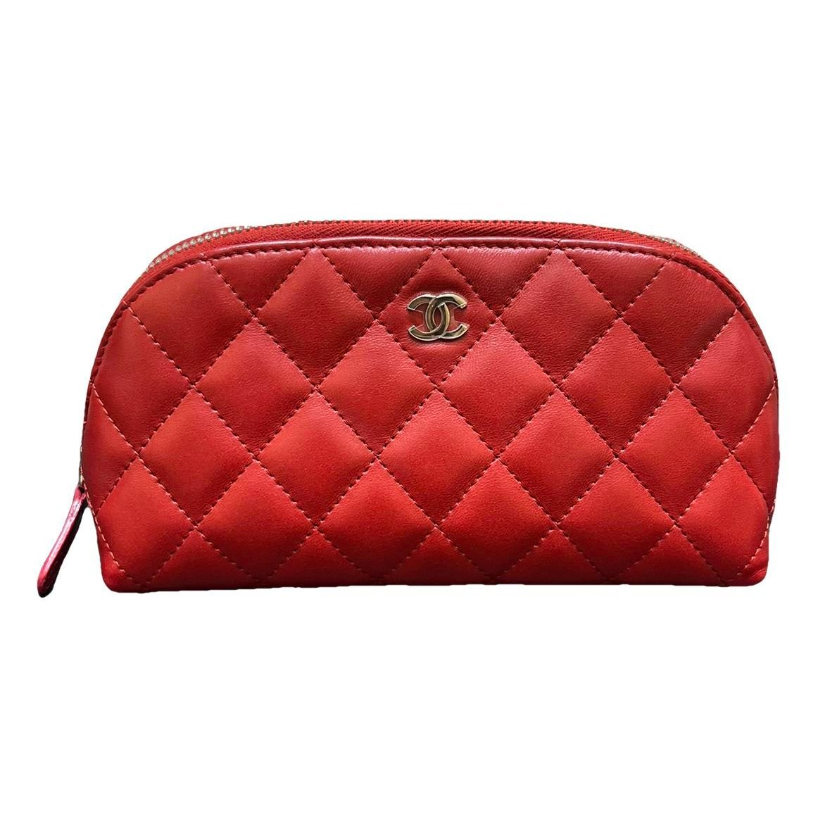 Leather clutch bag