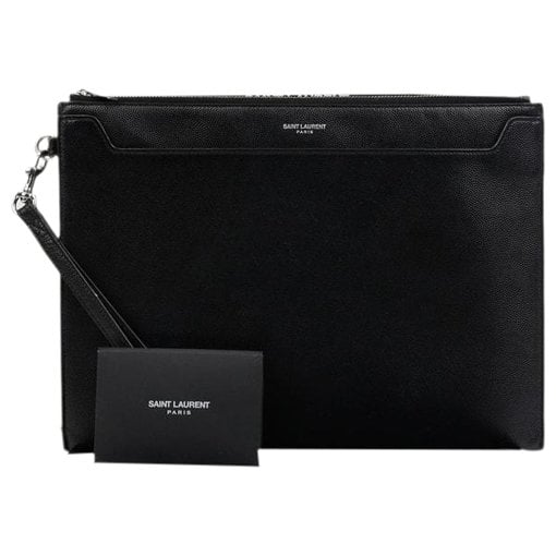 Leather clutch bag