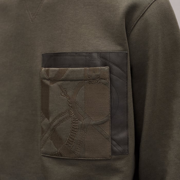 Taupe "Eperon d'Or En Perspective" Crewneck Sweater