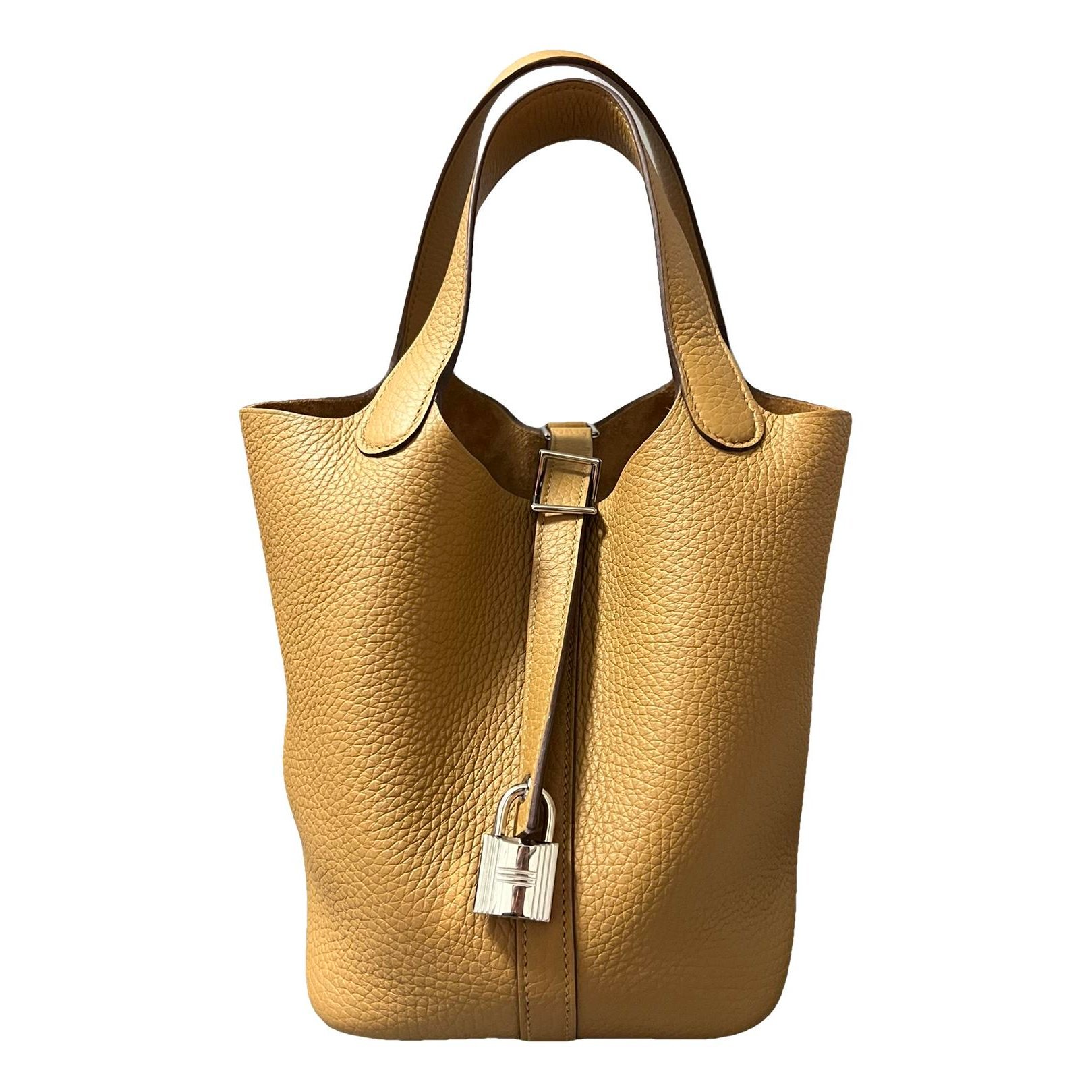 Picotin leather tote