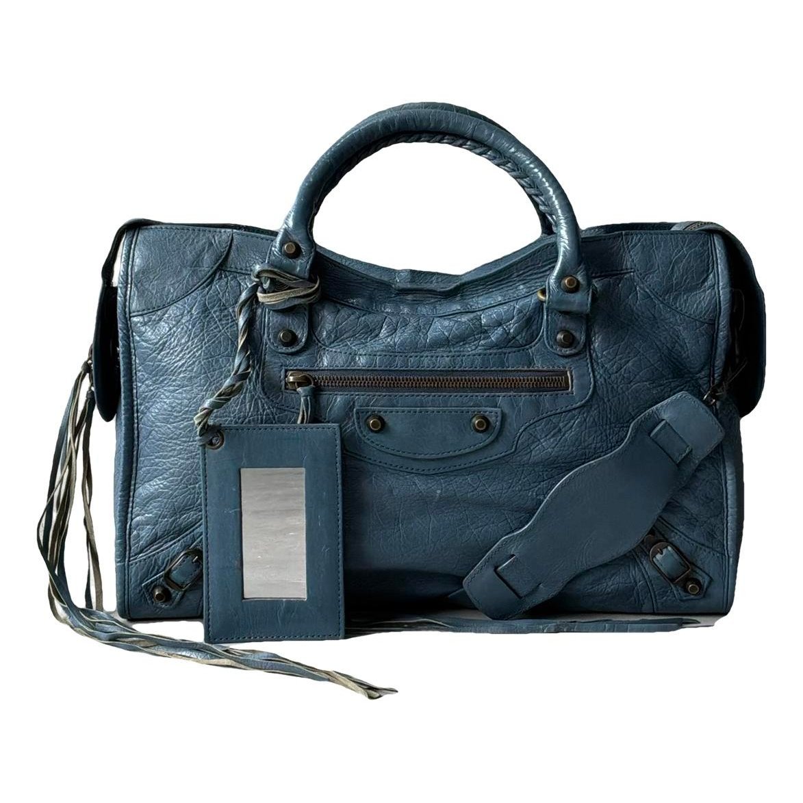 City leather handbag