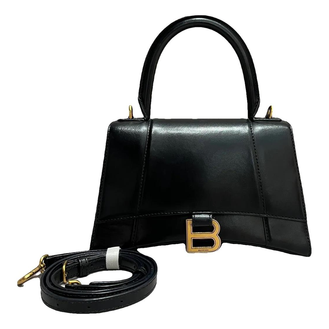Hourglass leather crossbody bag