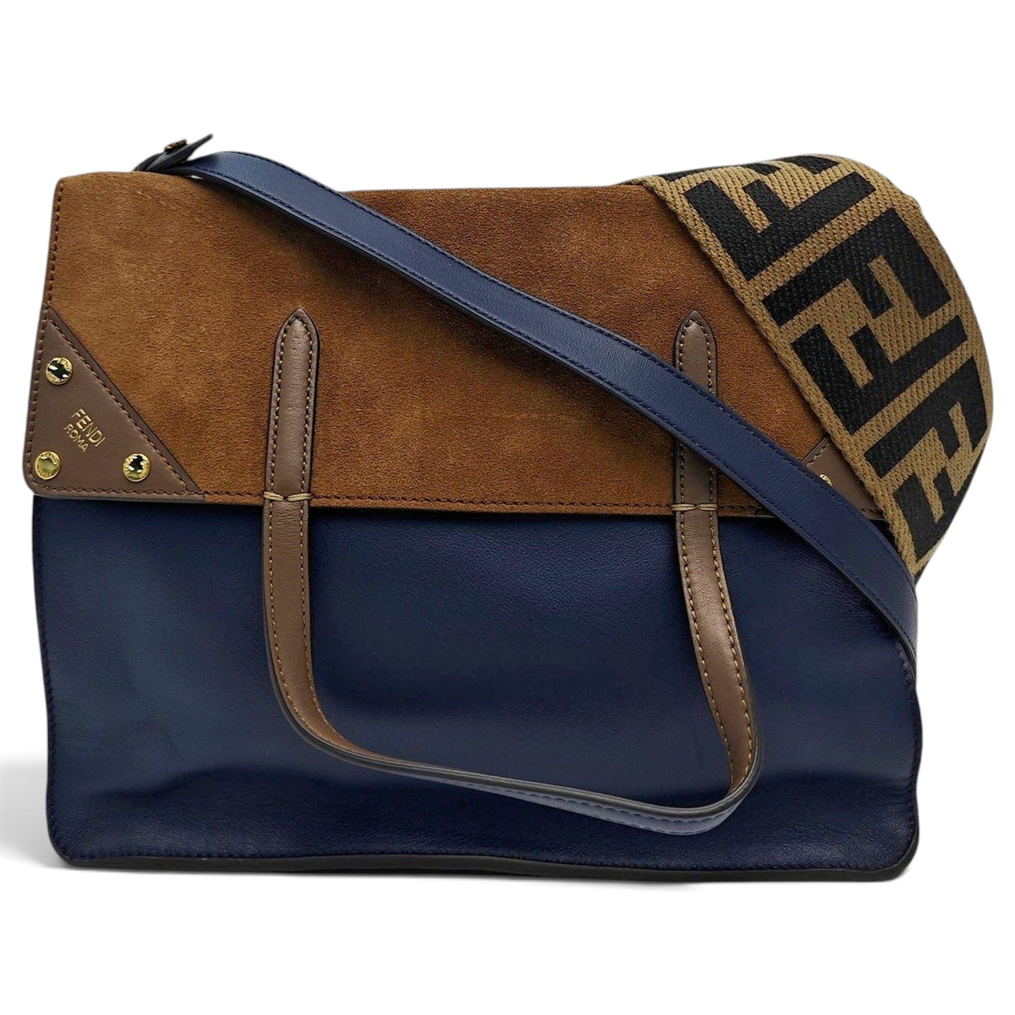 Flip leather handbag