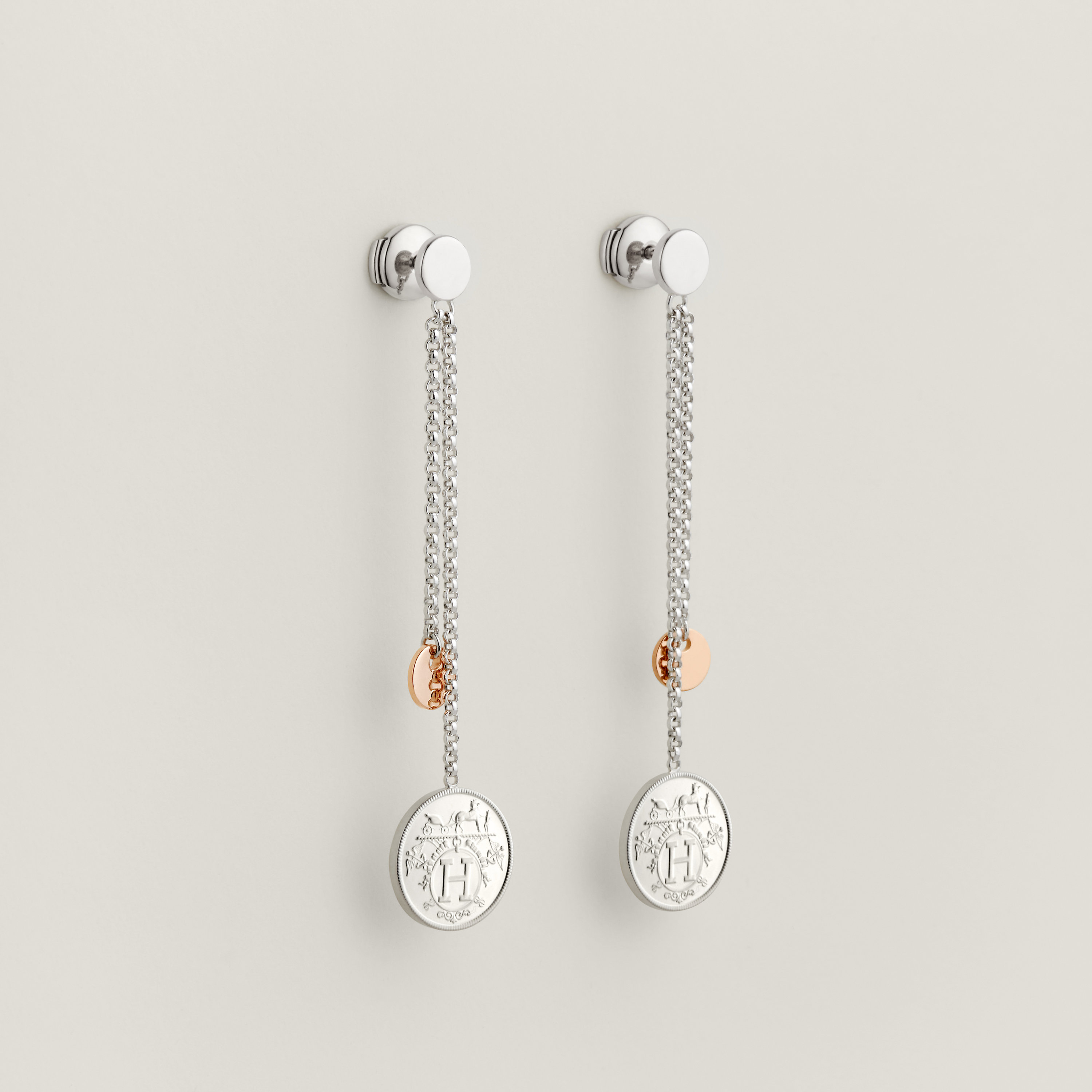 Hermès Ex-Libris earrings, small model