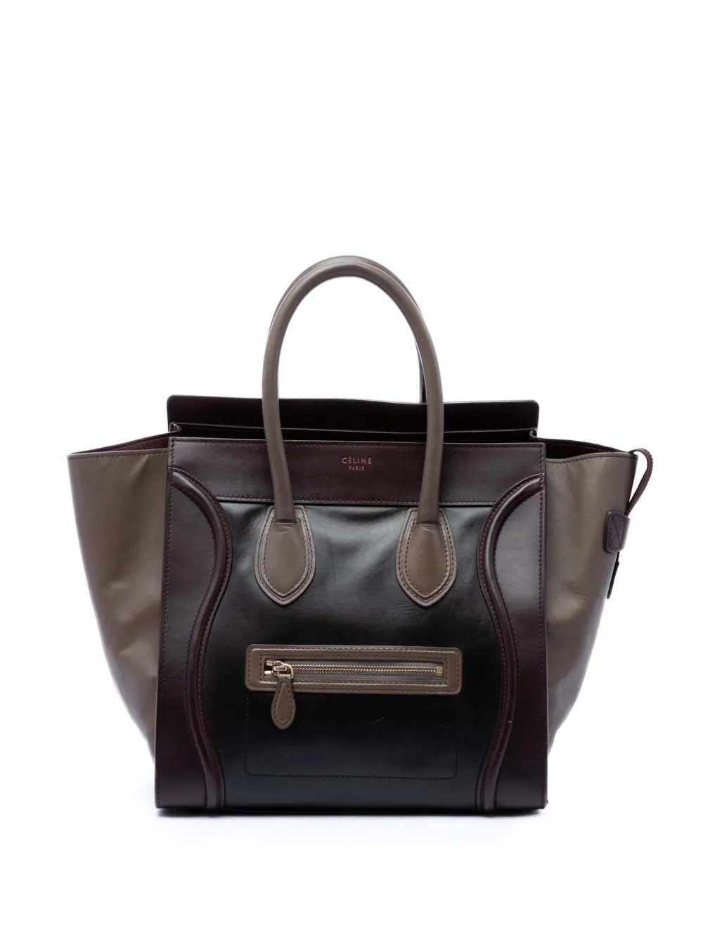 2012 Mini Tricolor Calfskin Luggage tote bag