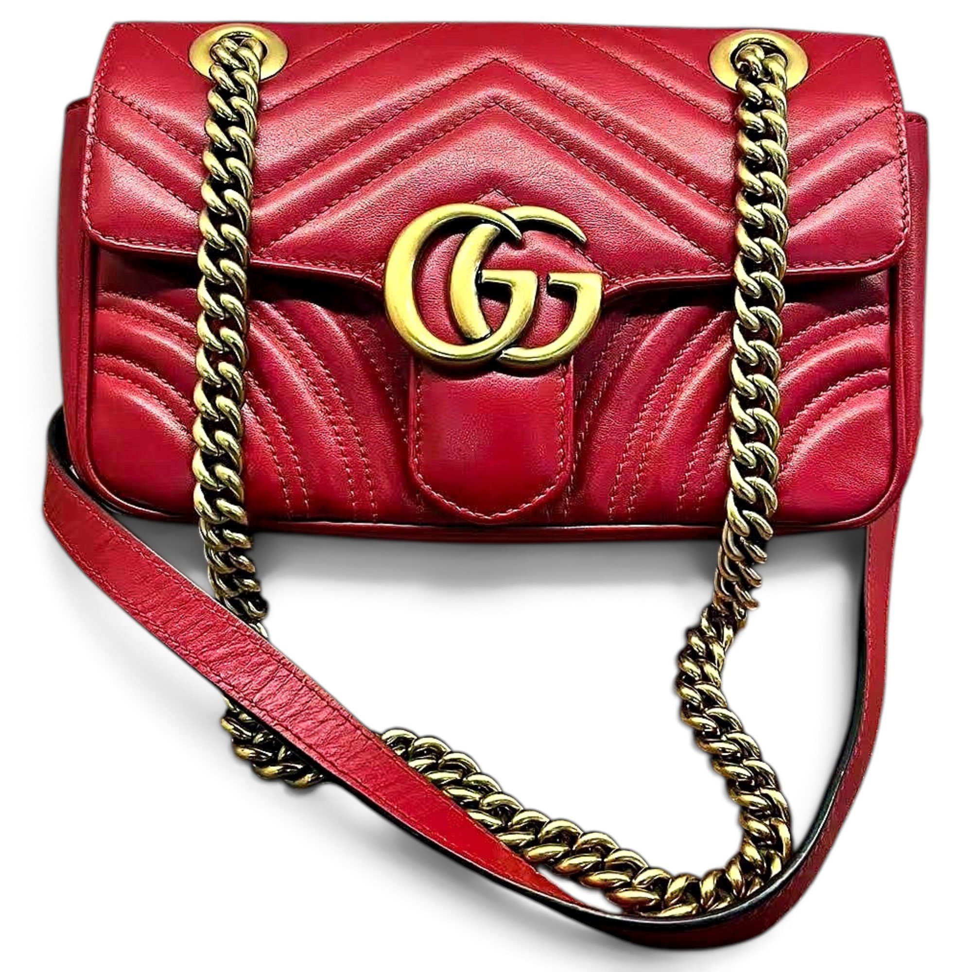 GG Marmont Flap leather handbag