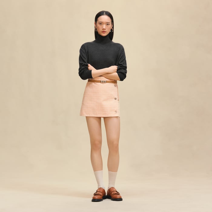 Blanc Naturel Denim Miniskirt