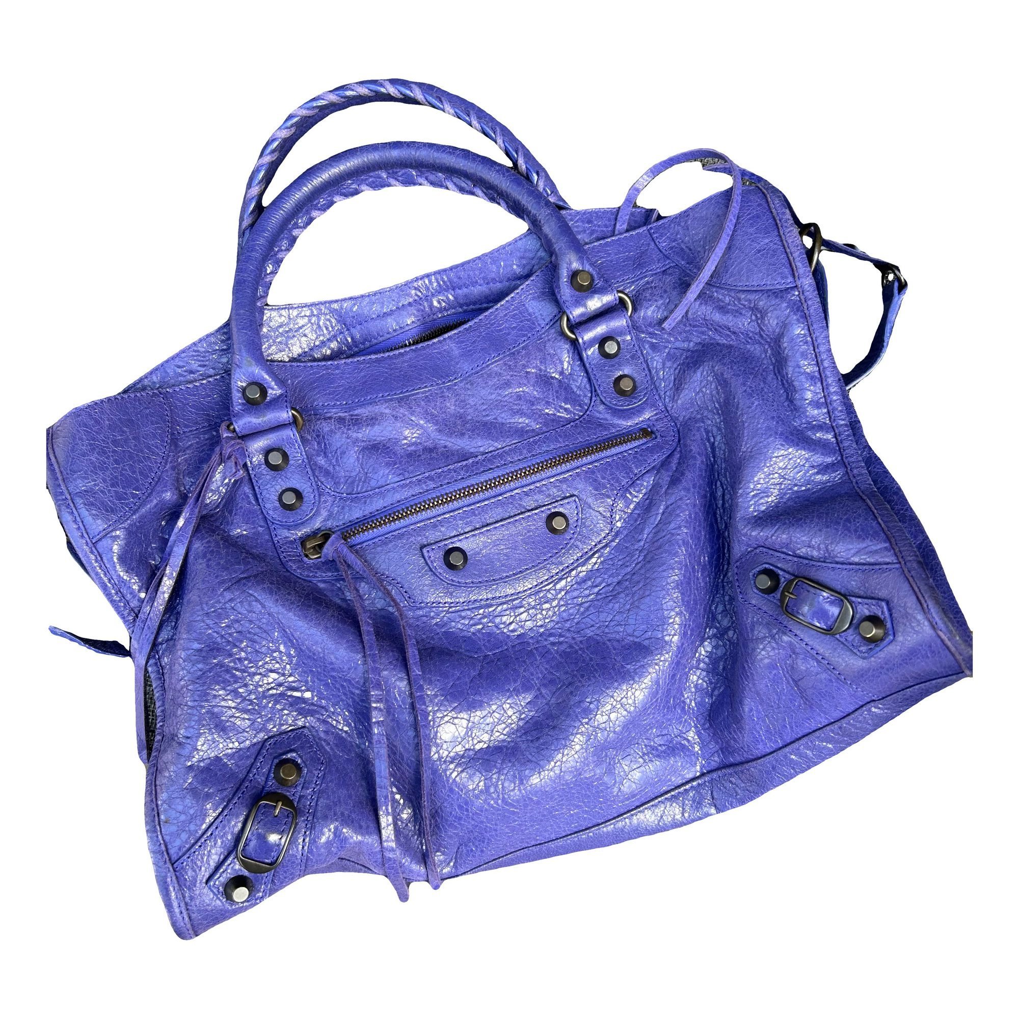 City leather handbag