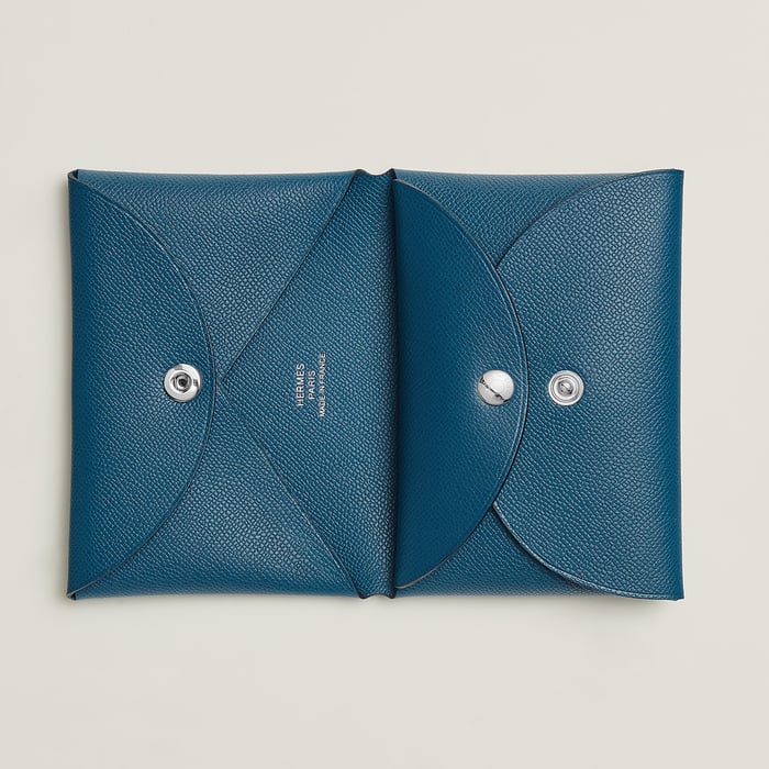 Deep Blue Calvi Duo Compact Card Holder