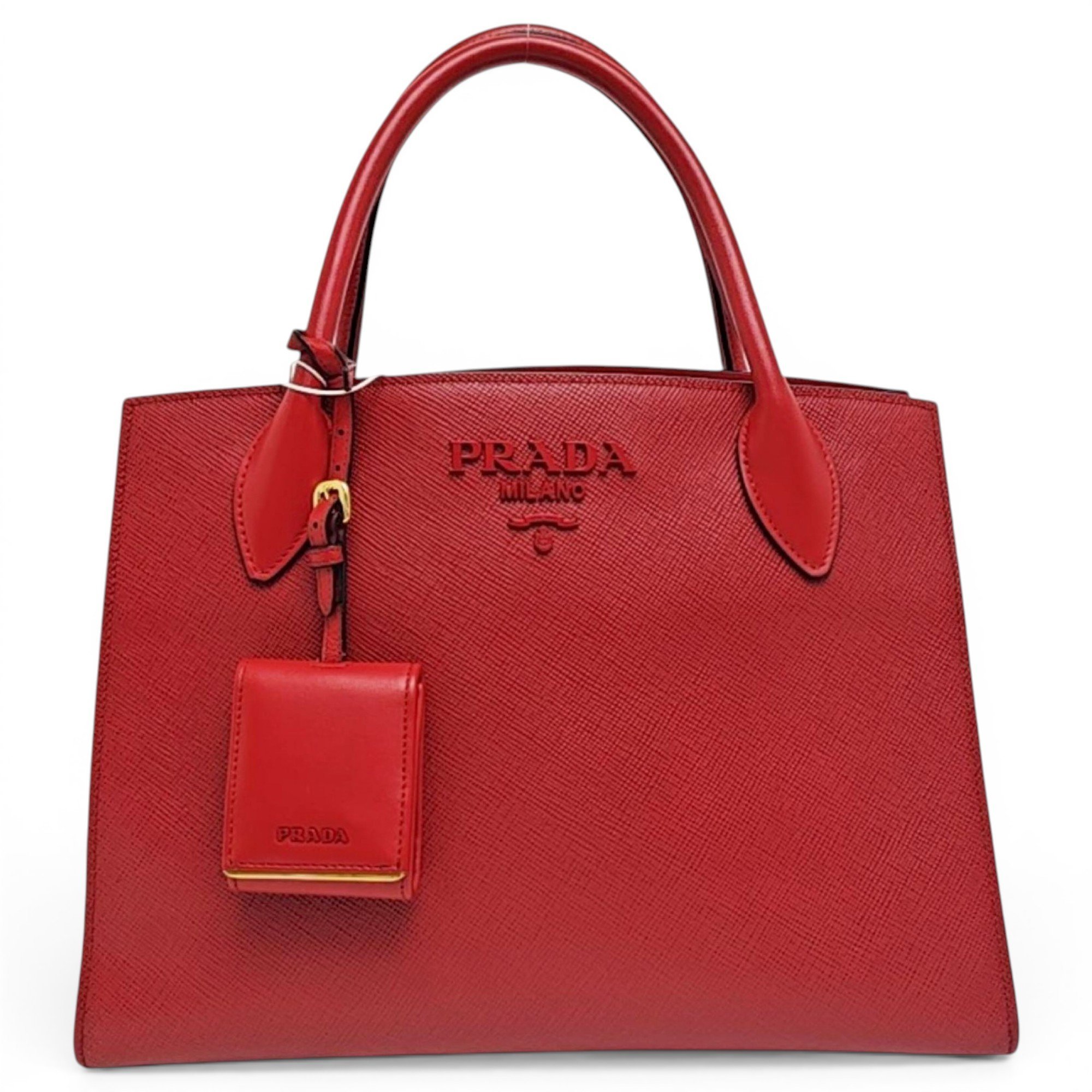 Monochrome leather handbag