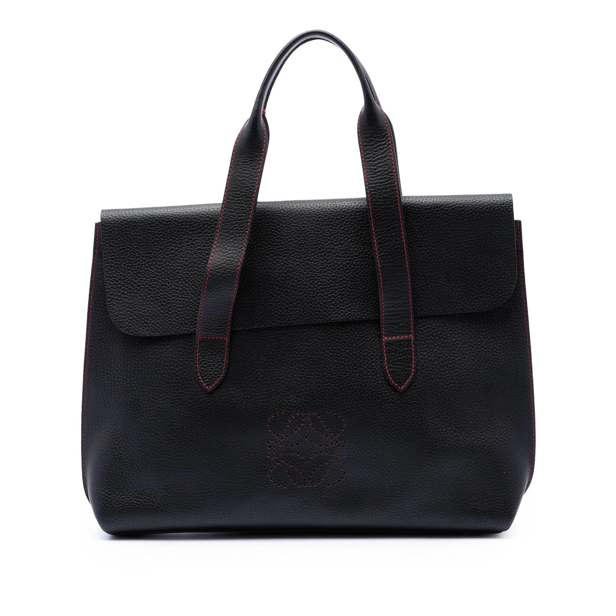 Anagram pony-style calfskin handbag