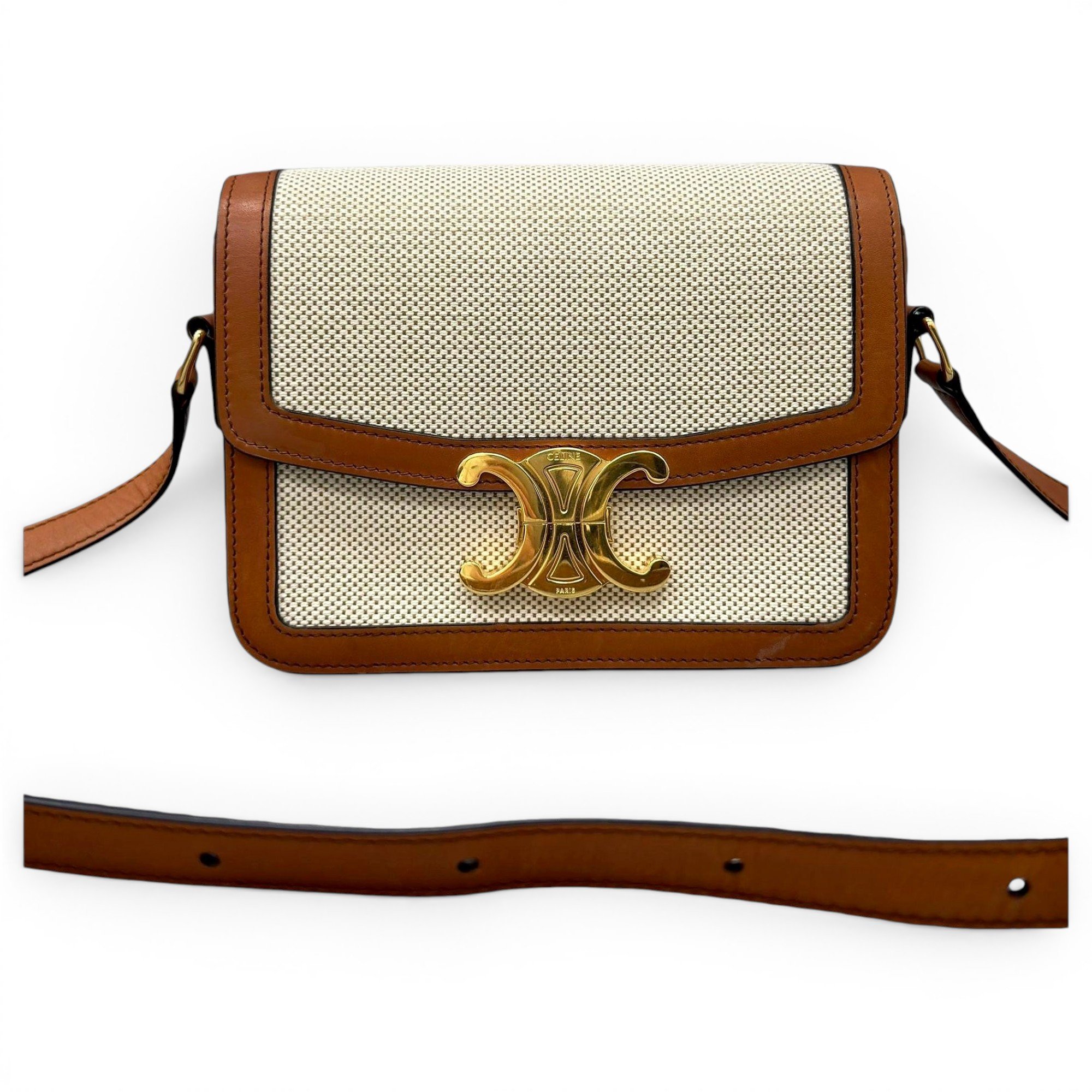 Triomphe leather handbag