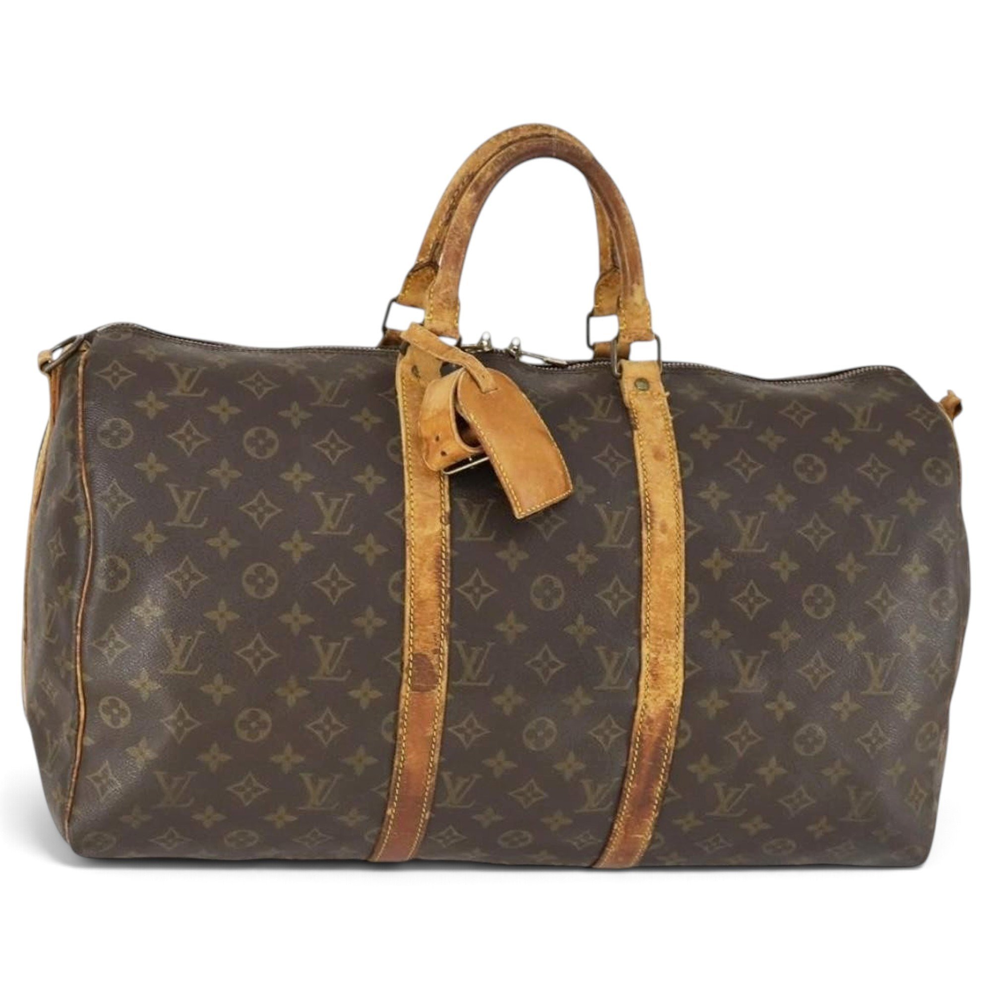 Keepall leather travel bag