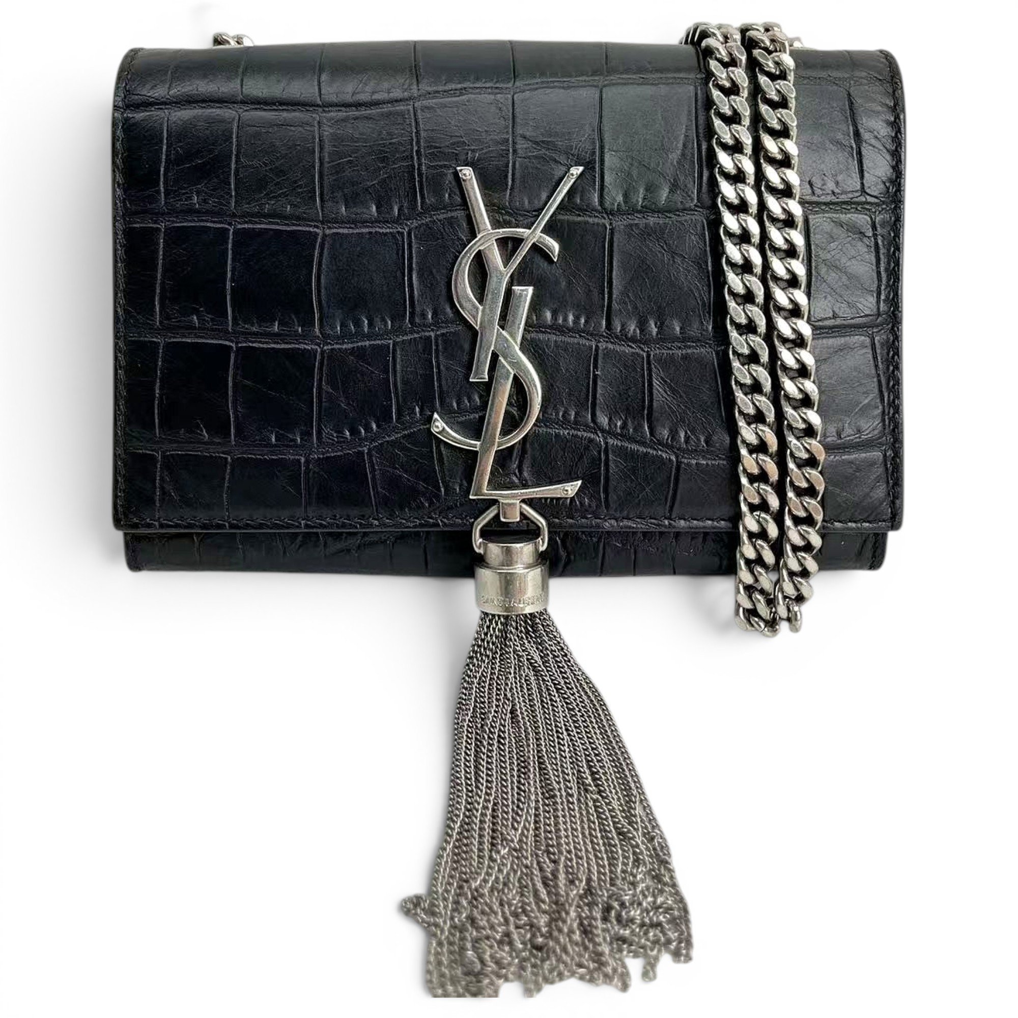 Saint Laurent Pompom Kate leather handbag