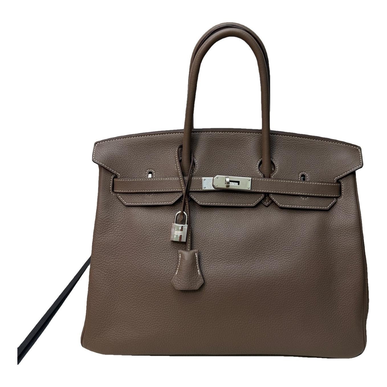 Birkin 35 leather handbag