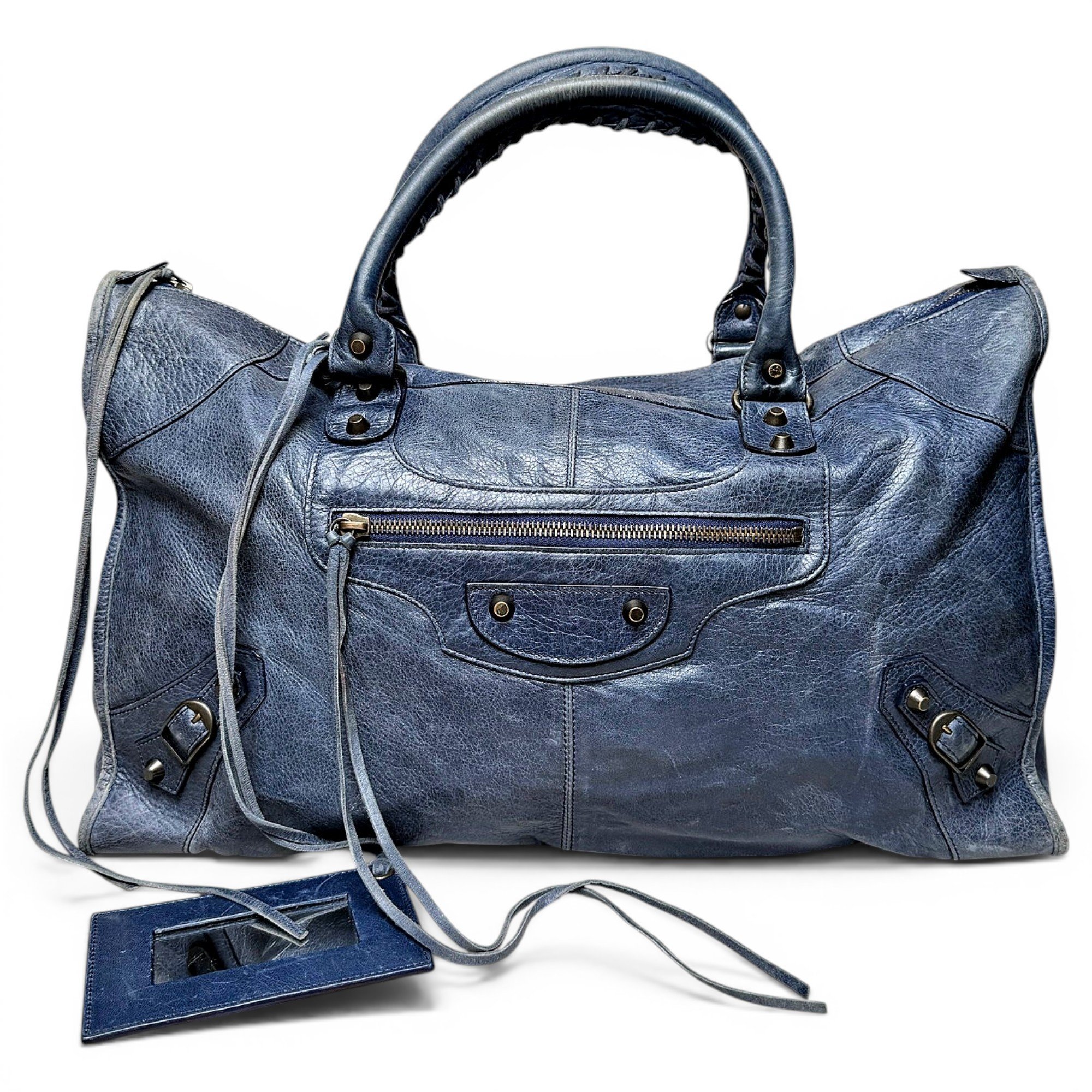City leather handbag