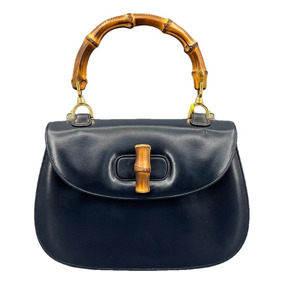 Convertible Bamboo Top Handle leather handbag