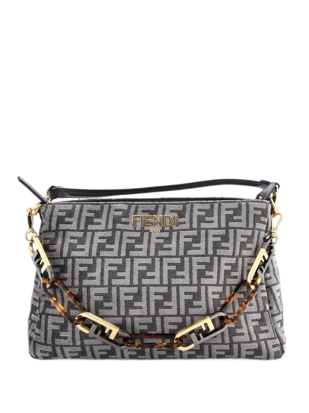 O'Lock Zip Shoulder Bag Zucca Chenille hobo bag