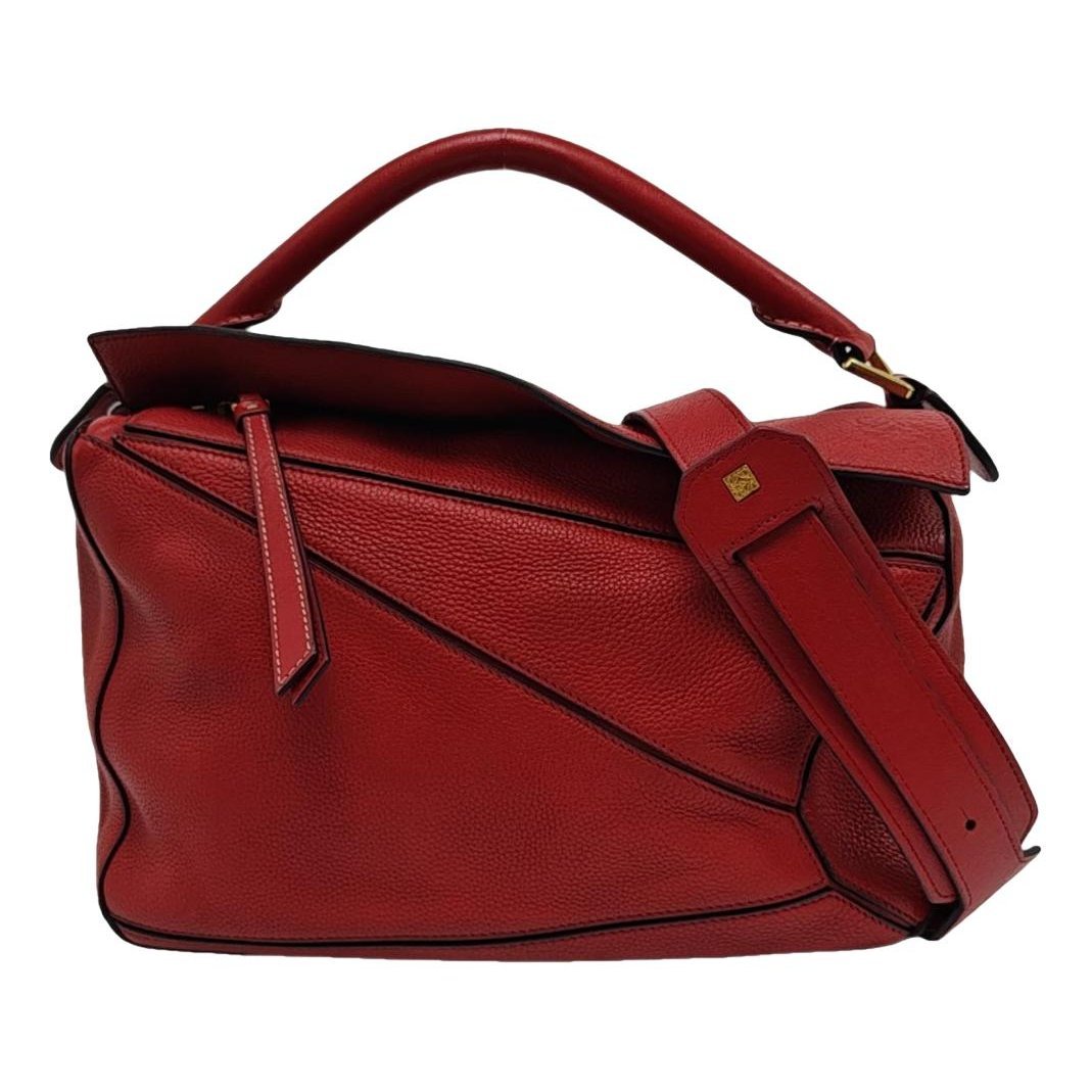 Puzzle leather handbag