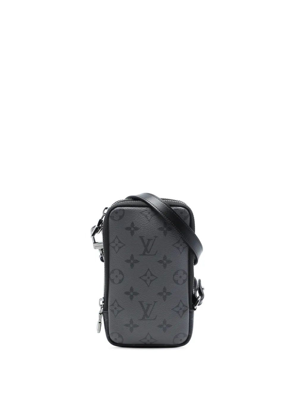 2020 Monogram Eclipse Reverse Double Phone Pouch crossbody bag