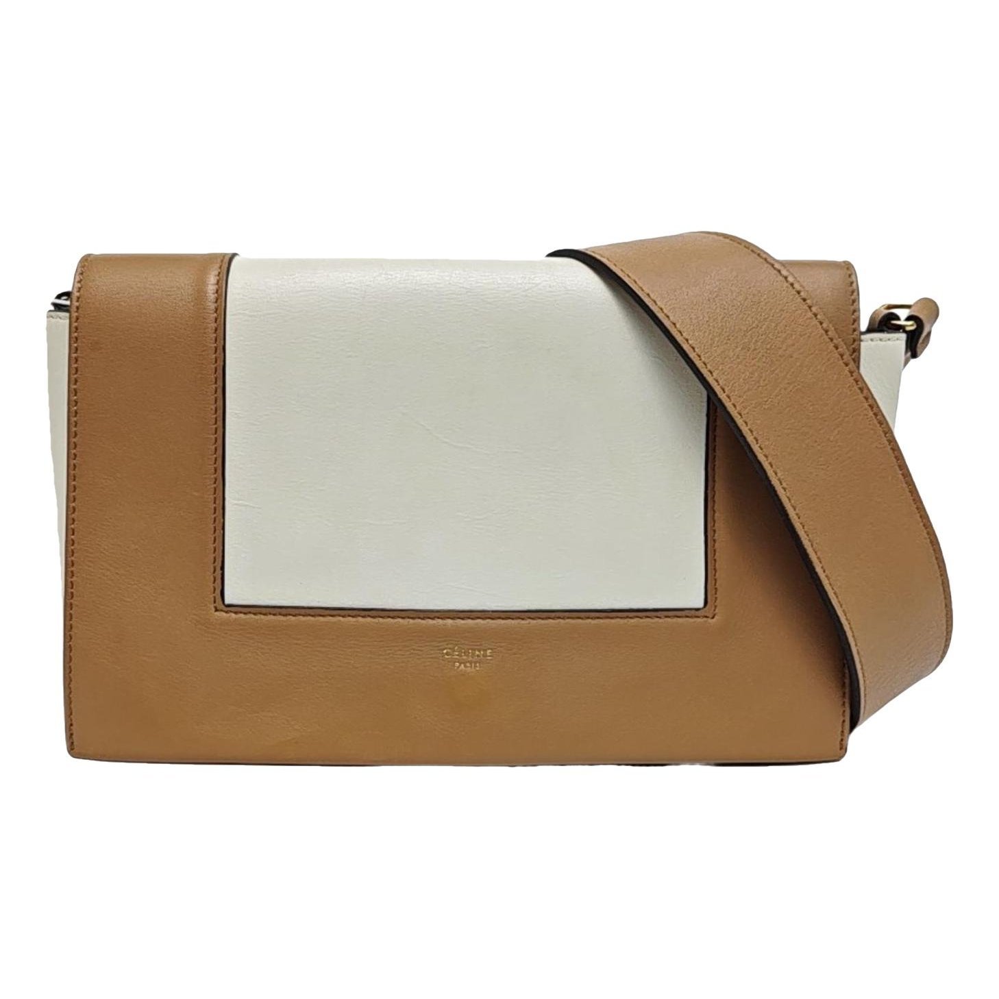 Frame leather handbag