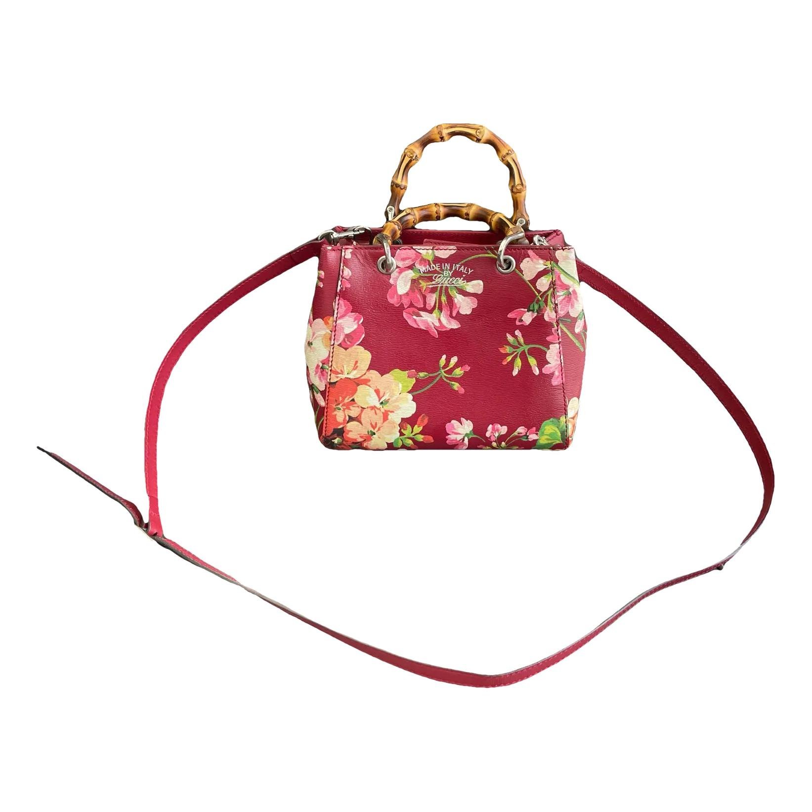 Bamboo leather crossbody bag