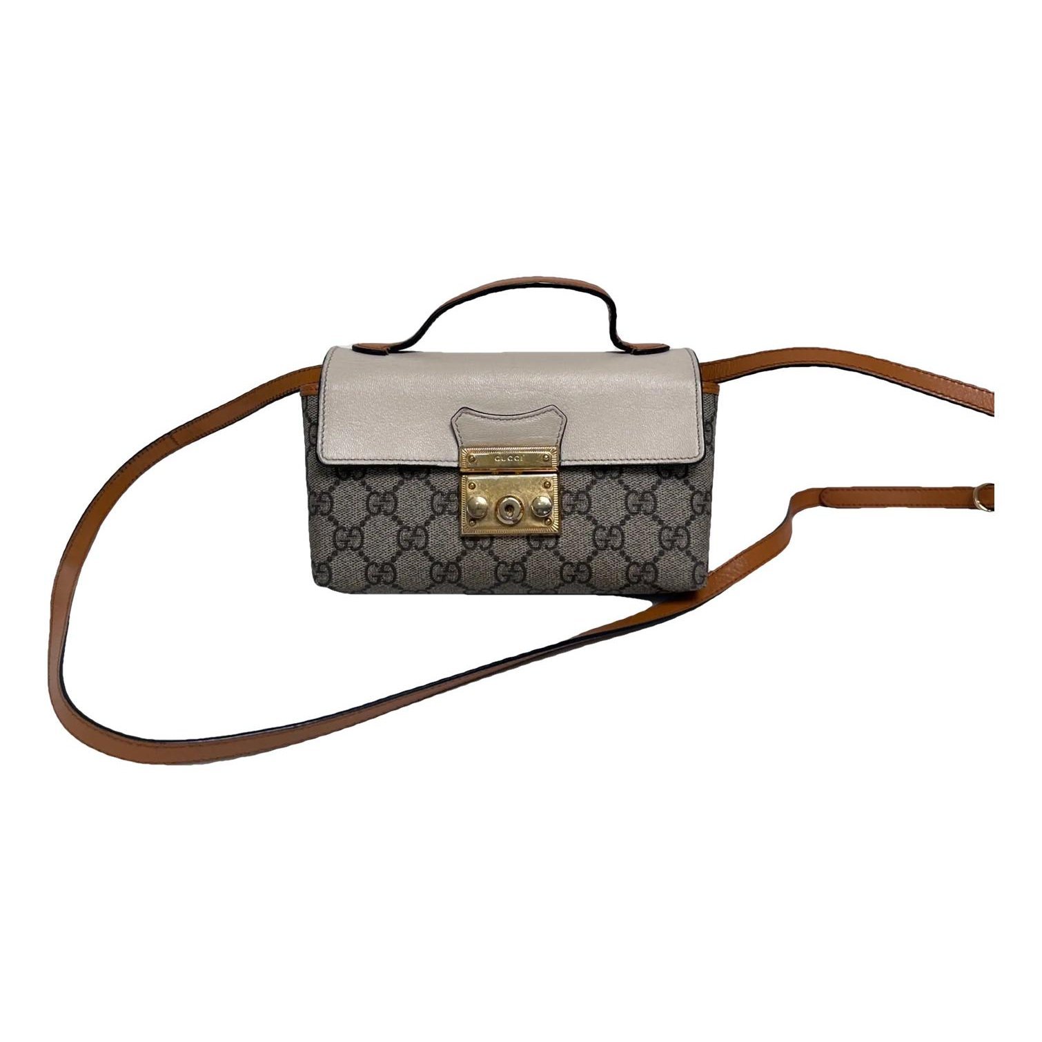Padlock vinyl crossbody bag