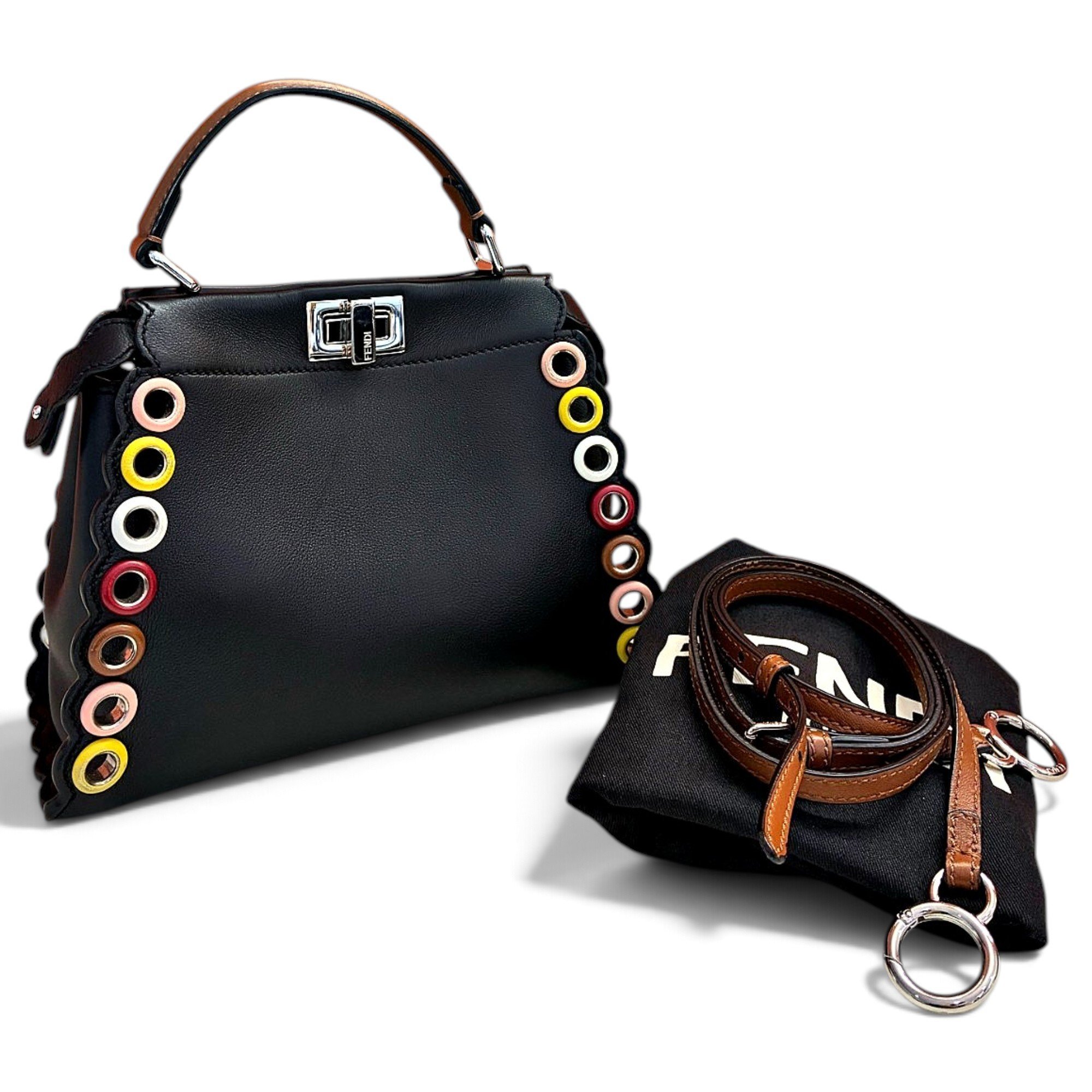 Peekaboo leather handbag