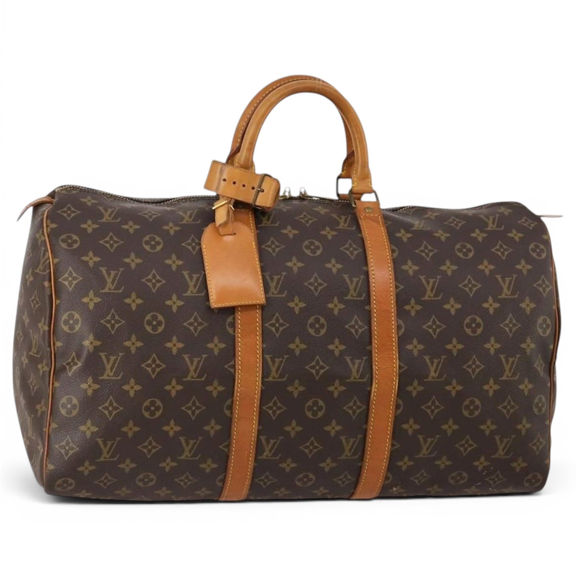 Keepall leather travel bag