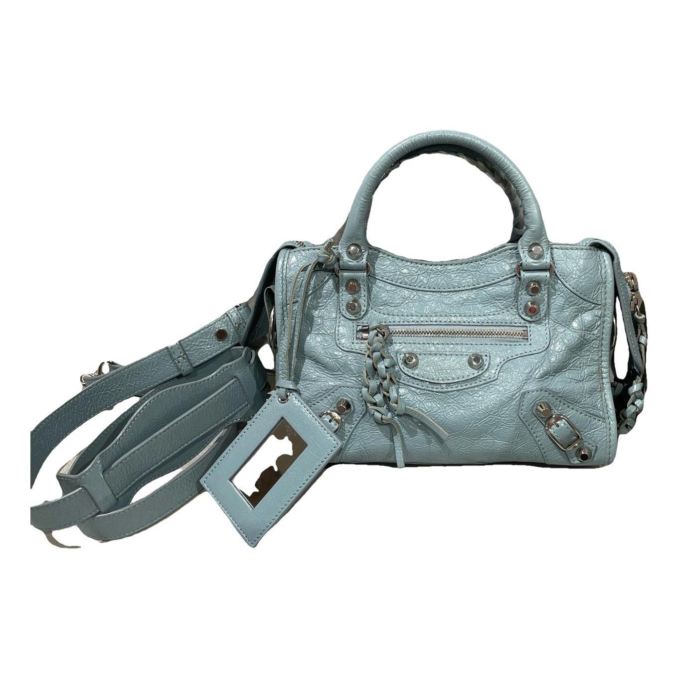 City leather handbag