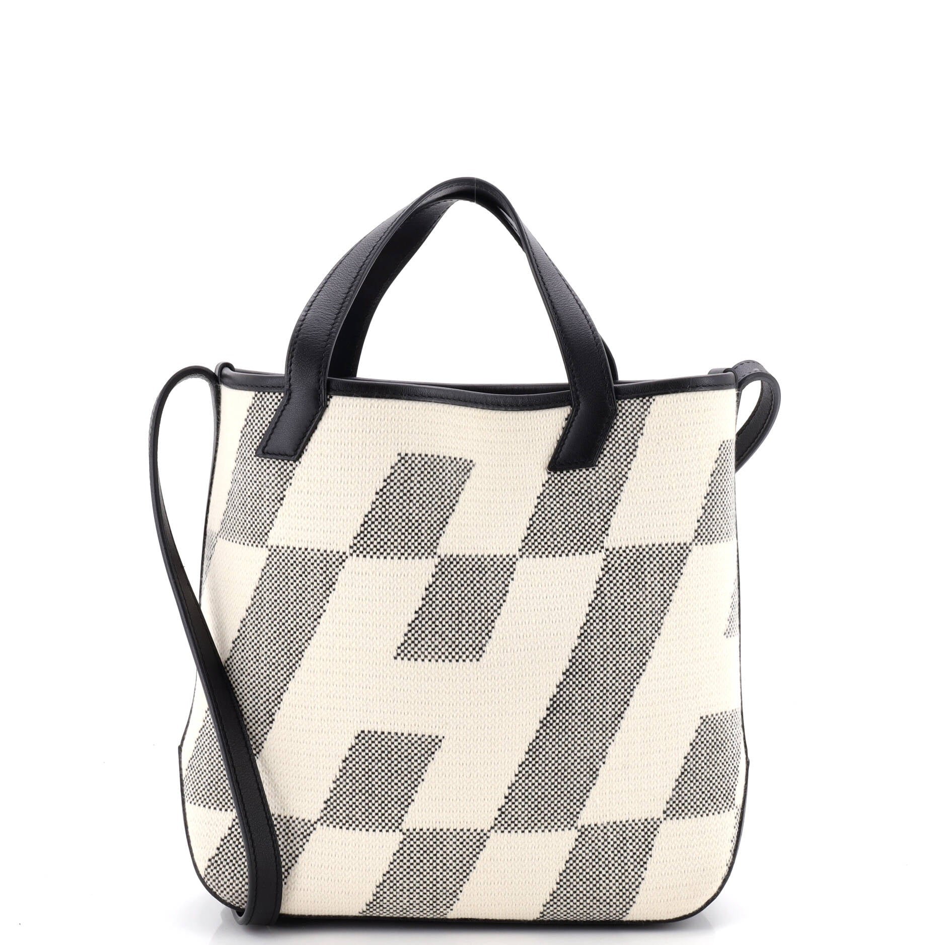 Hermes Cabas H en Biais Tote Canvas with Leather 27