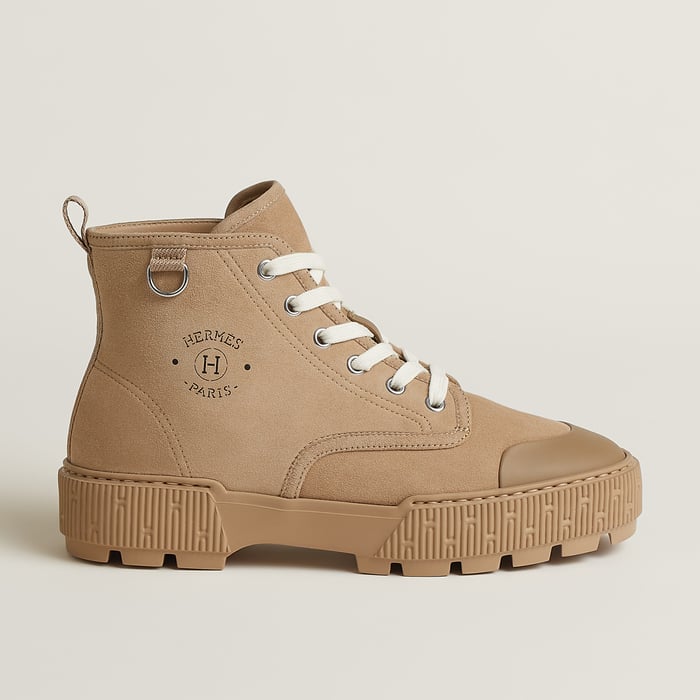 Beige Argile Bota De Cano Baixo Itinéraire