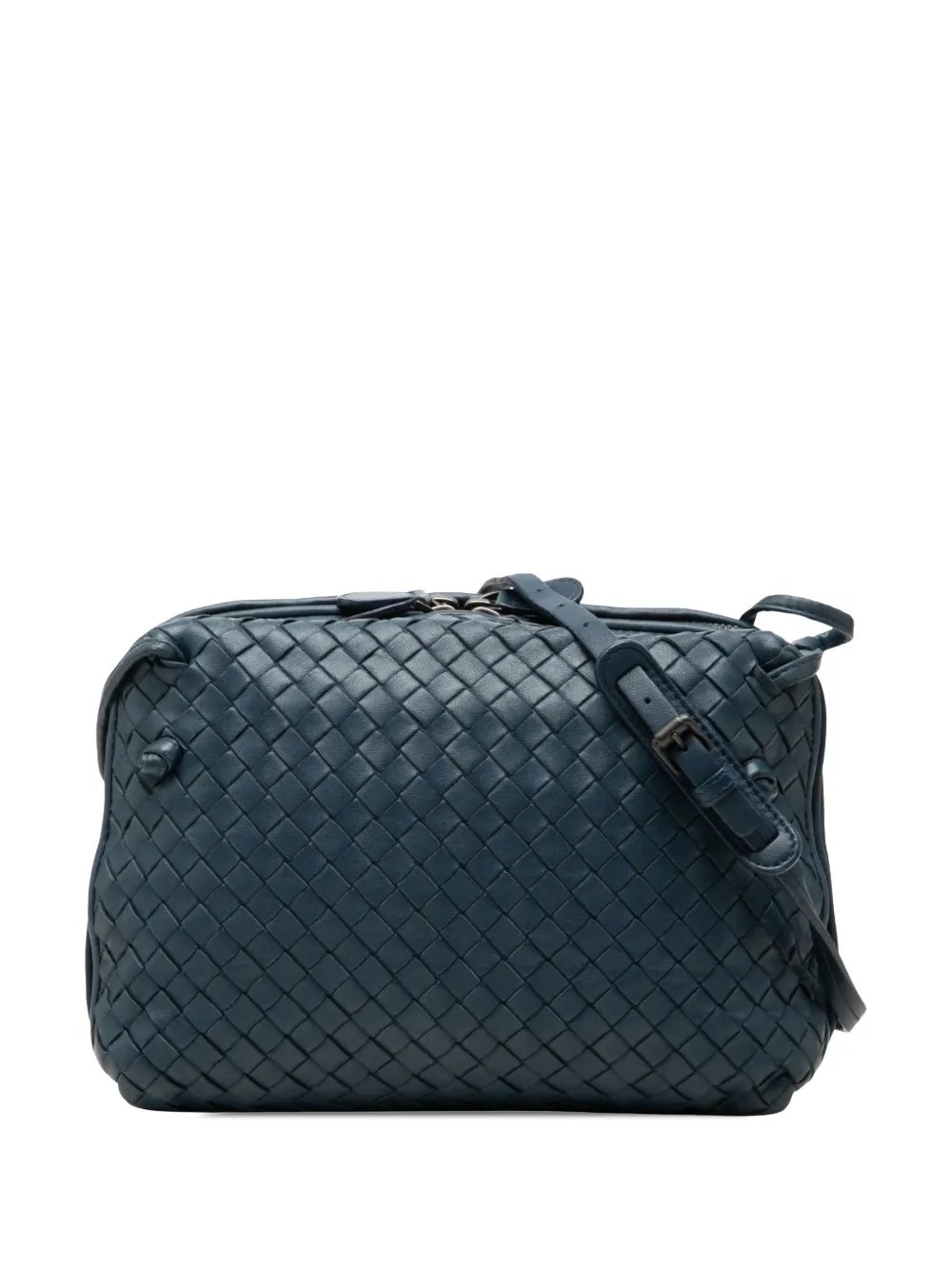 2012-2026 Nappa Intrecciato Nodini Double Zip crossbody bag
