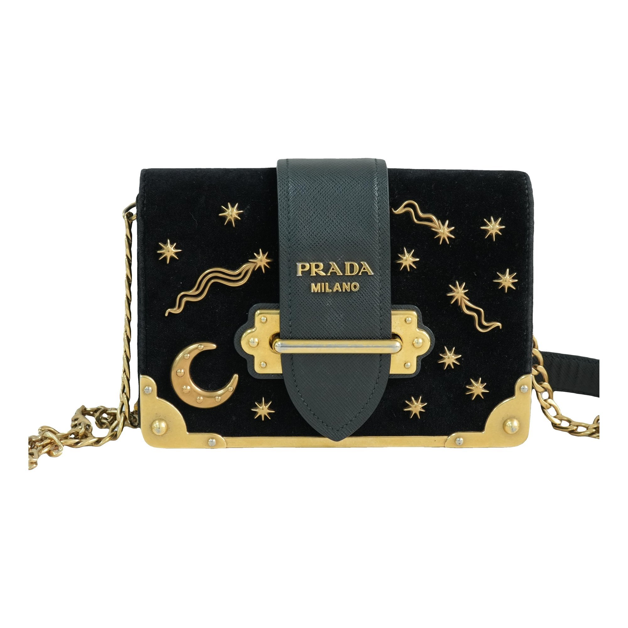 Cahier velvet crossbody bag