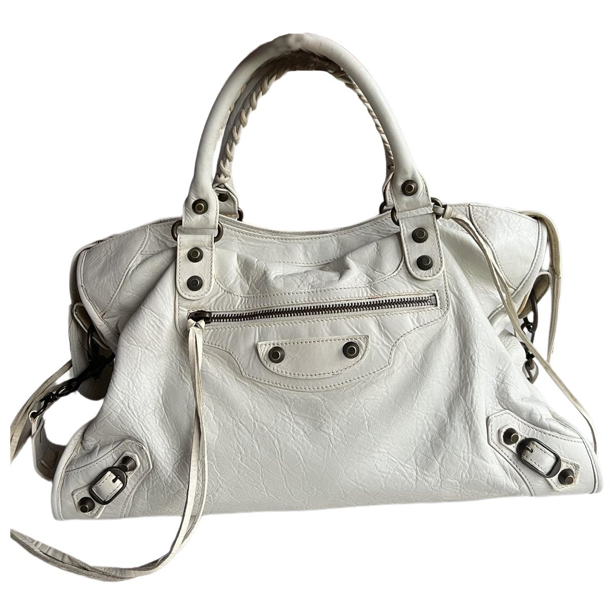 City leather handbag