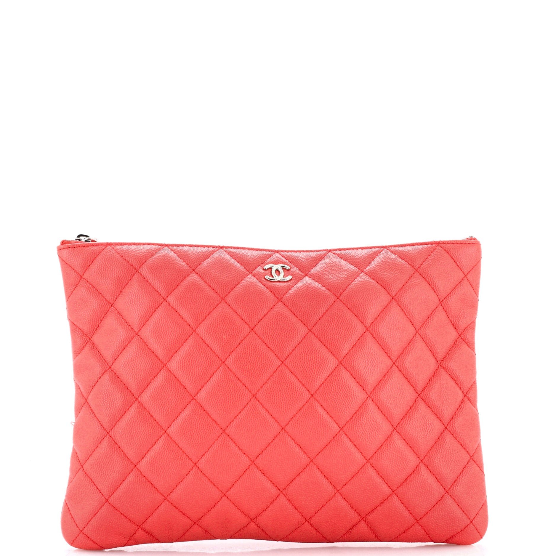 O Case Clutch Quilted Caviar Medium