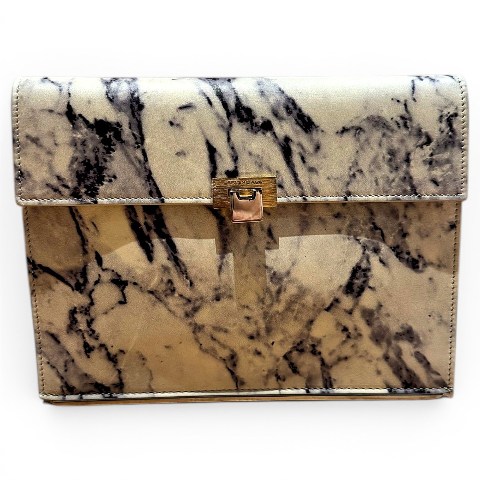 Leather clutch bag